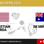 Sebastian Korda - Alex de Minaur, en directo hoy: sigue el partido de BNP Paribas Open