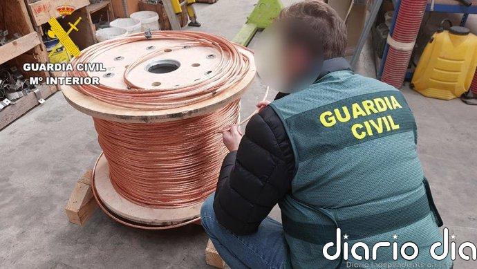 Seis detenidos y cuatro investigados por robar cobre en varios municipios de León