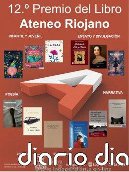 Seleccionados doce finalistas para el 12º Premio del Libro 'Ateneo Riojano'