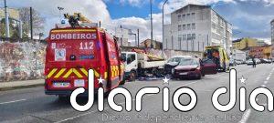 Trasladan al hospital a cinco personas heridas en un accidente entre un coche y una furgoneta en Fene (A Coruña)