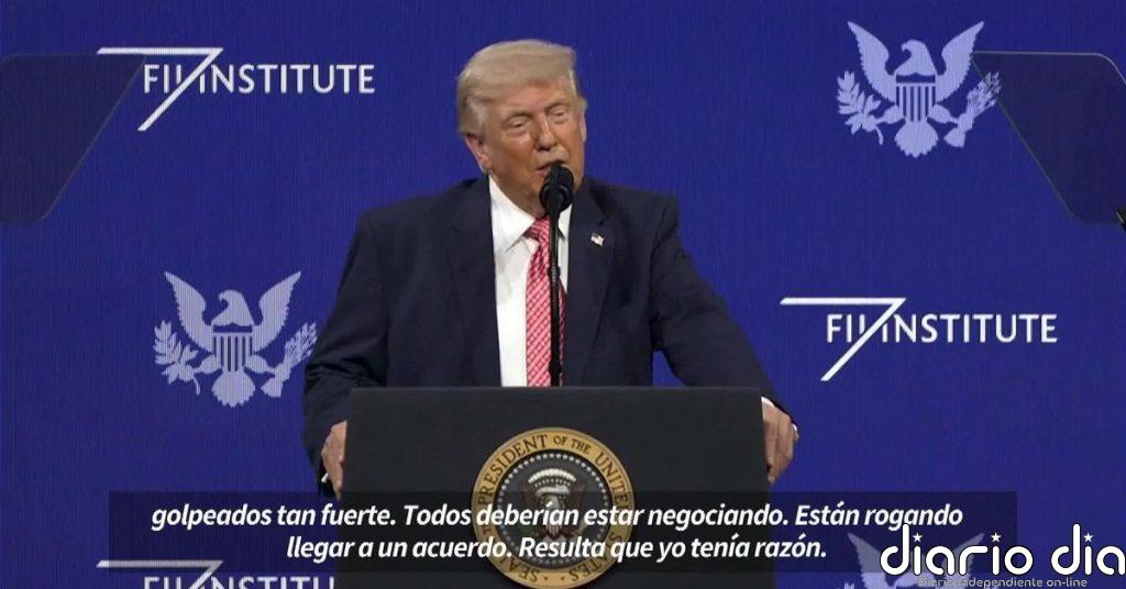 Trump asegura que el régimen iraní “está suplicando llegar a un acuerdo”