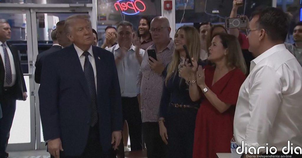 Trump sorprende con una visita a un restaurante venezolano en Miami
