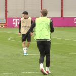 Ambiente distendido en el último entrenamiento del Bayern antes de recibir al Madrid