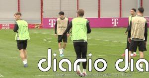 Ambiente distendido en el último entrenamiento del Bayern antes de recibir al Madrid