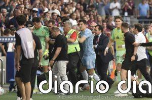 Andrada suelta un violento puñetazo a Pulido en El Alcoraz