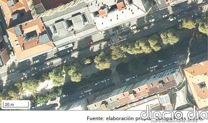 Arranca una mejora integral en la mediana ajardinada de la calle San Fernando, en Santander