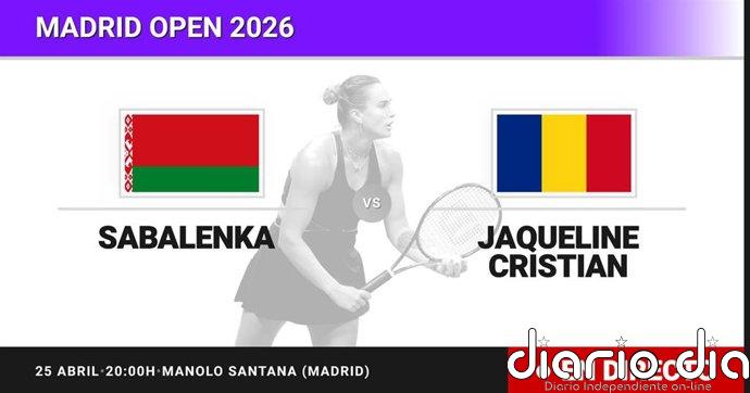 Aryna Sabalenka - Jaqueline Cristian, en directo hoy: sigue el partido de Madrid Open