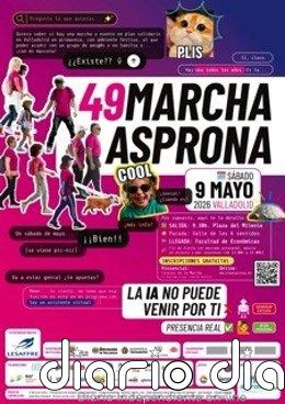 Asprona reivindica lo presencial frente a la IA en su Marcha del 9 de mayo para mejorar sus servicios de transporte Cartel de la 49 Marcha Asprona