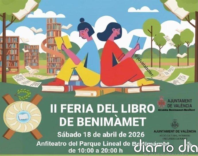 Benimàmet reúne este sábado a más de 70 escritoras y escritores en su II Feria del Libro