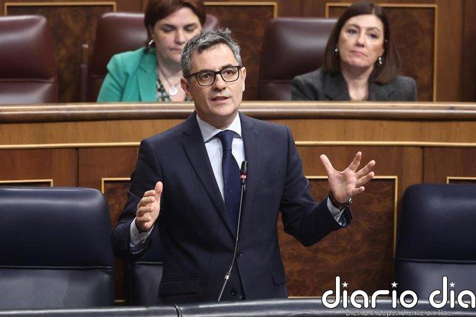 Bolaños dice que "nada hace pensar" que hubiera financiación irregular en el PSOE y que es el momento de la justicia