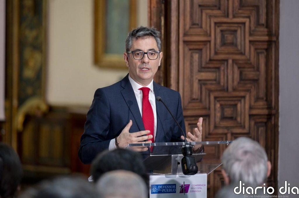 Bolaños tacha de "despropósito" el 'caso Begoña Gómez' después de que Manos Limpias pida no llevarla ante un jurado