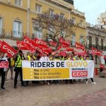 CCOO-A califica como de "éxito" la huelga en Glovo y destaca el "amplio rechazo social" al modelo laboral de la empresa