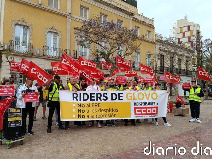 CCOO-A califica como de "éxito" la huelga en Glovo y destaca el "amplio rechazo social" al modelo laboral de la empresa