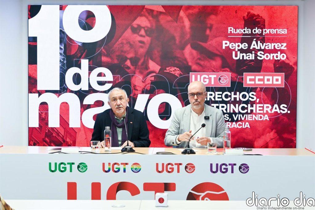 CCOO y UGT presentan la campaña del 1 de Mayo y urgen a CEOE a convocar la mesa del nuevo pacto salarial