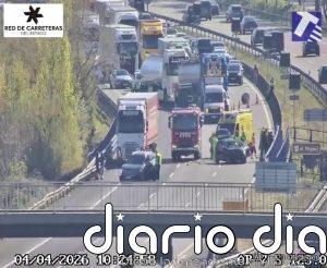 Cortada la AP-7 en Llinars del Vallès (Barcelona) en sentido sur por un accidente