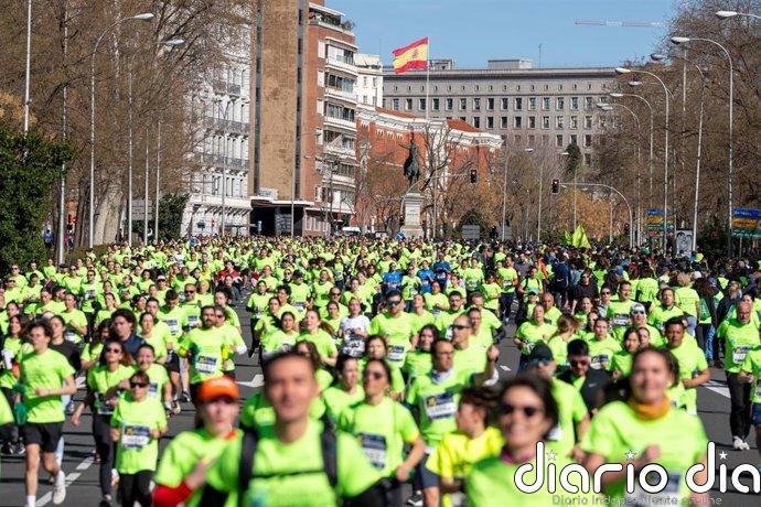 Cortes de tráfico hoy y una veintena de líneas de EMT afectadas por la carrera 'Madrid en marcha contra el cáncer'