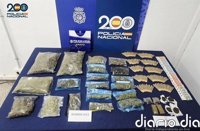 Desmantelado un punto de venta de marihuana y hachís en Santa Cruz de Tenerife