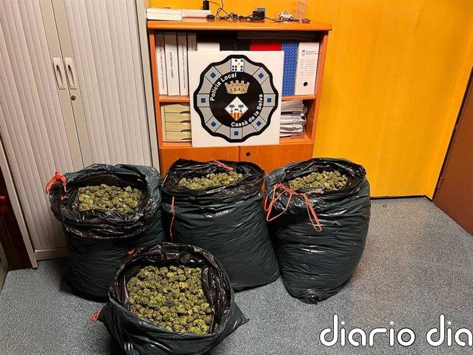 Detienen a un hombre en Cassà de la Selva (Girona) con 79 kilogramos de cannabis