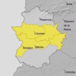 El 112 Extremadura amplía la alerta amarilla por tormentas a la zona de las Vegas del Guadiana y a La Meseta cacereña