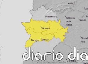 El 112 Extremadura amplía la alerta amarilla por tormentas a la zona de las Vegas del Guadiana y a La Meseta cacereña