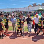 El alcalde de El Puerto (Cádiz) entrega las medallas y la Copa de la final de la Liga Autonómica de Rugby