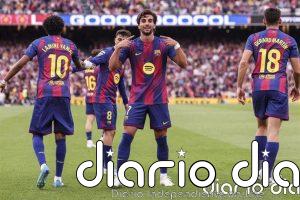 El Barça celebra media liga con el derbi