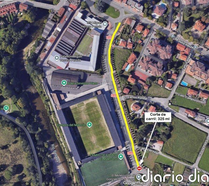 El carril este del Boulevard Ronda de Torrelavega se cortará al tráfico por la mañana este martes y el miércoles