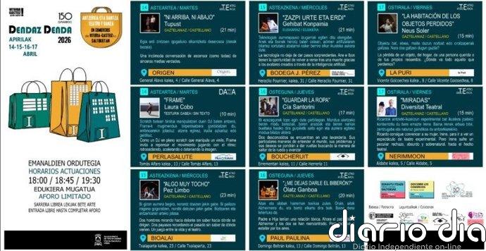 El ciclo de teatro y danza '150 gramos. Dendaz Denda 2026' dinamizará el comercio local de Vitoria-Gasteiz