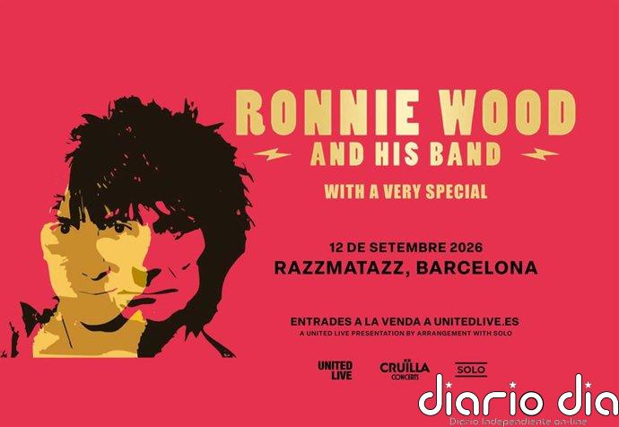 El guitarrista de los Rolling Stones Ronnie Wood actuará en Barcelona en septiembre