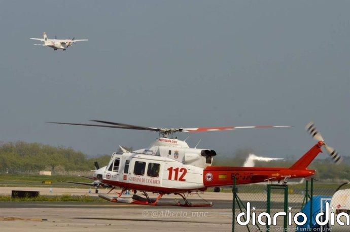 El helicóptero rescata a un vizcaíno con una contusión en la cabeza y fractura de codo en el Pico San Vicente