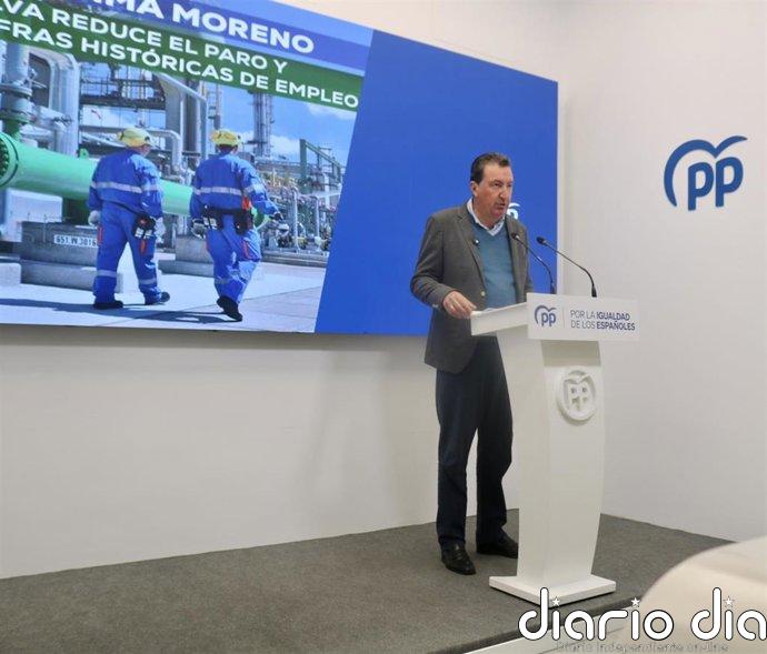 El PP destaca las "cifras históricas" de empleo en Huelva con la reducción de 21.000 parados en "ocho años"