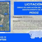 El Principado licita la ampliación del sistema de abastecimiento de agua de Pesoz por casi un millón de euros