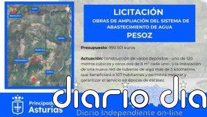 El Principado licita la ampliación del sistema de abastecimiento de agua de Pesoz por casi un millón de euros
