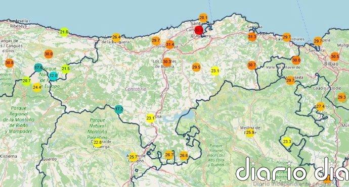 El Seve Ballesteros, Treto y Castro Urdiales superaron ayer su récord histórico de temperatura de abril