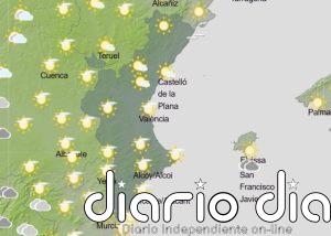 El tiempo este martes en la Comunitat Valenciana: cielos poco nubosos, viento flojo variable y temperaturas sin cambios