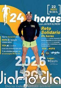 El ultramaratoniano Javier Olmedo se enfrenta a 24 horas en una cinta de correr para recaudar fondos para niños enfermos