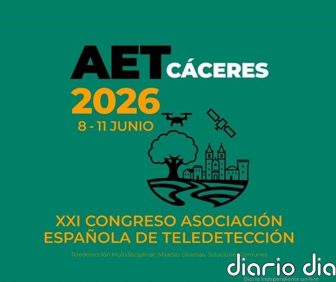 El XXI Congreso de la Asociación Española de Teledetección tendrá lugar en Cáceres del 8 al 11 de junio