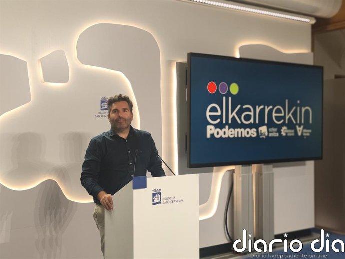 Elkarrekin Podemos denuncia el "bloqueo" de PNV y PP a declarar personas non gratas en Donostia a Trump y Netanyahu