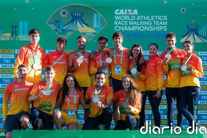 España logra cuatro medallas en el Mundial de marcha por equipos