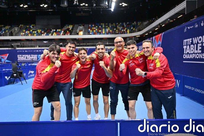 España suma una victoria y una derrota en la segunda jornada del Mundial por equipos de tenis de mesa