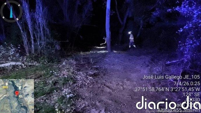 Extinguido el incendio forestal en el entorno del río Bedmar, en Jimena (Jaén)