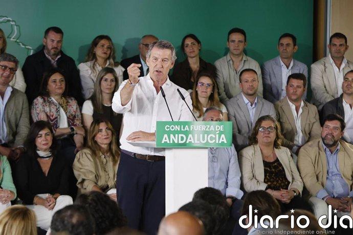 Feijóo pide "apretar" para que Moreno repita mayoría sin depender de Vox: "Cuanto más PP, más estabilidad"