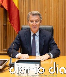 Feijóo ve "inhumana, insegura e insostenible" la regularización de migrantes: La gente quiere más ayudas, no "cartitas" El presidente del Partido Popular, Alberto Núñez Feijóo, durante la reunión plenaria de los Grupos Parlamentarios del Partido Popular del Congreso y del Senado, en el Congreso de los Diputados, a 14 de abril de 2026, en Madrid (España).