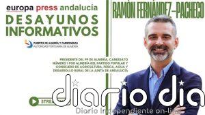 Fernández-Pacheco (PP) participa este lunes en Almería en los desayunos informativos de Agencias Andalucía