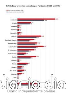 Fundación ONCE apoyó a casi un millar de entidades sociales en 2025, que desarrollaron más de 1.000 proyectos
