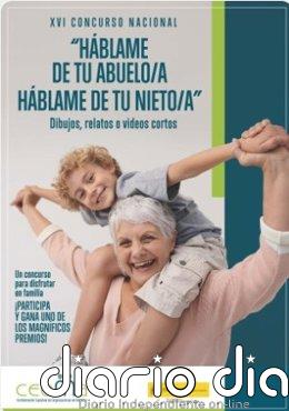 'Háblame de tu abuelo, háblame de tu nieto', el concurso de CEOMA para reforzar la relación entre generaciones Cartel ede la convocatoria del XVI concurso 'Háblame de tu abuelo/a, háblame de tu nieto/a'.