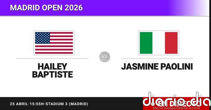 Hailey Baptiste - Jasmine Paolini, en directo hoy: sigue el partido de Madrid Open