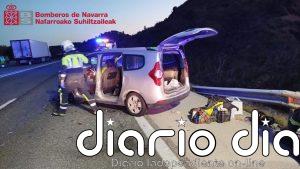 Heridos leves tres vecinos de Huesca en un accidente de tráfico en Pueyo (Navarra)
