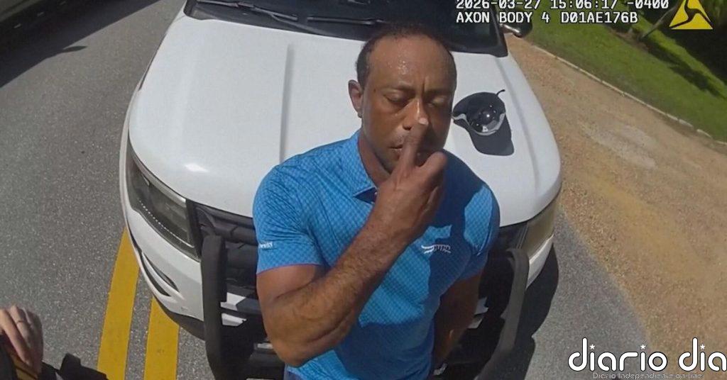 Imágenes de la detención de Tiger Woods tras un grave accidente de tráfico