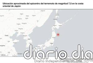 Japón emite una alerta de tsunami tras un terremoto de magnitud 7,5 en la costa oriental